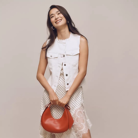 Anthropologie Pilcro Collarless Denim Vest XL - Picture 5 of 11